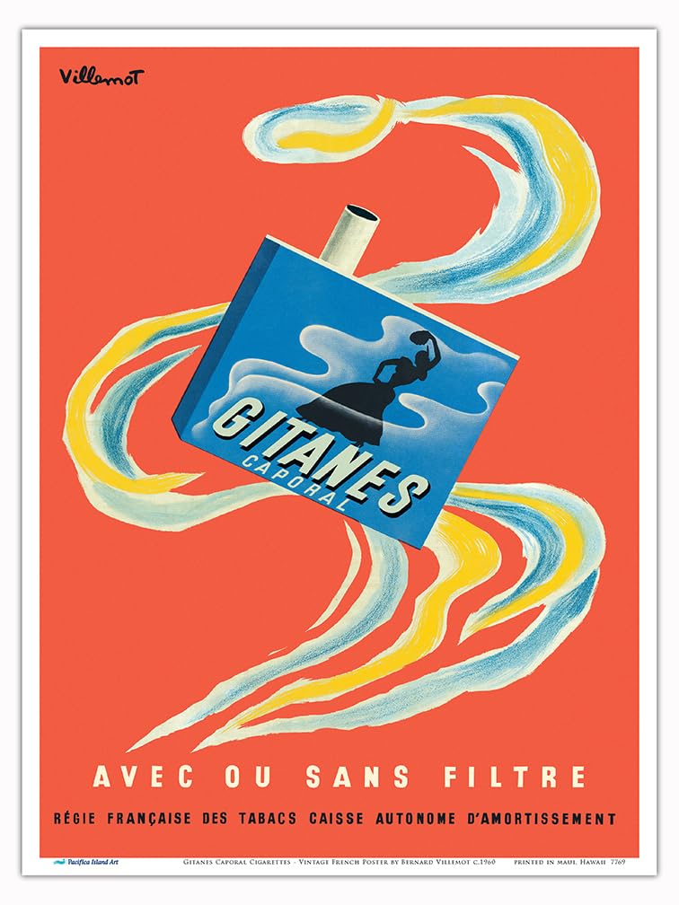 Gitanes Caporal Cigarettes - Vintage French Advertising